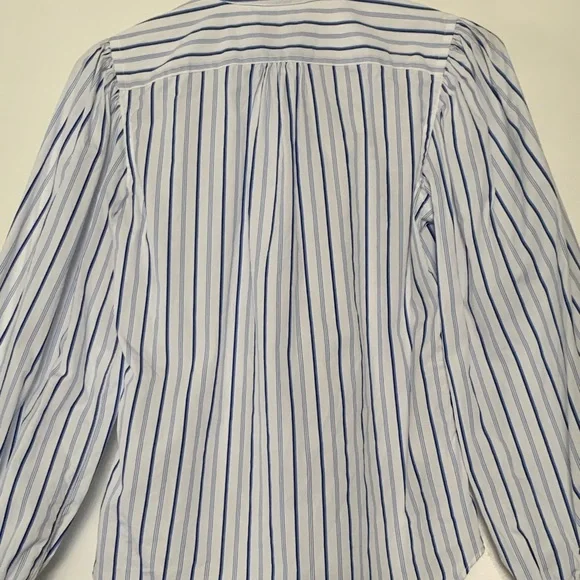 Women Polo Ralph Lauren Cotton striped shirt with Buffon sleeves size 2 - Picture 7 of 7